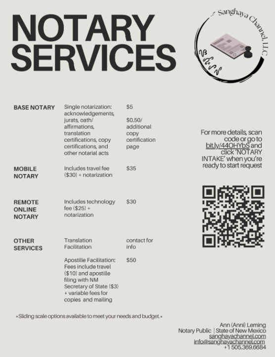 light teal - Sanghaya Channel notary services and fees