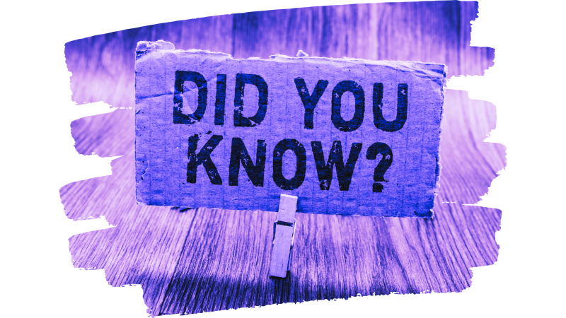 sign on cardboard propped up with clothespin that reads did you know?
