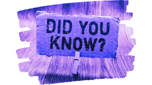 sign on cardboard propped up with clothespin that reads did you know?